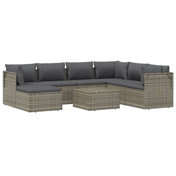 vidaXL Garden Lounge Set Grey, Dark grey