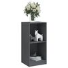 vidaXL Side Cabinet Grey Solid Pine wood Medium Side Cabinet