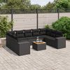 vidaXL Garden Sofa Set Black