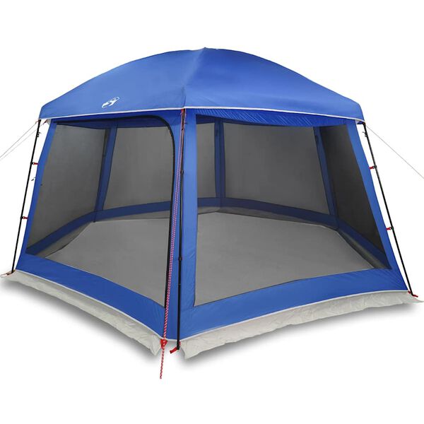 vidaXL Pool Tent with Removable Fly & Mesh Walls Azure Blue 201.6x180.3"
