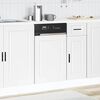 vidaXL Dishwasher Panel White Engineered wood 17.7x0.6x26.4 in Durable
