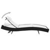 vidaXL Sunlounger Set of 2 Black and white