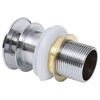 vidaXL Push Drain without Overflow Function Silver 2.5x2.5x3.6"