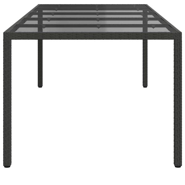 vidaXL Garden Dining Table Pure Black 98.43 x 39.37 x 29.53 in