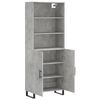 vidaXL Highboard Concrete grey Engineered wood, metal 27.4x13.4x70.9 in