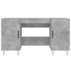 vidaXL Desk Concrete grey Engineered wood 55.1x19.7x29.5 in Desk