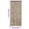 vidaXL Fly Curtain Beige and Brown 35.4x78.7" Chenille