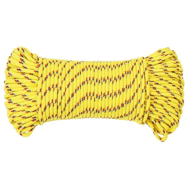 vidaXL Boat Rope Yellow 0.12 " 1640.4 ' Polypropylene