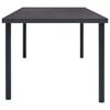 vidaXL Outdoor Dining Table Anthracite Glass, powder-coated steel