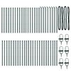 vidaXL Fence Post Other 52 pcs Green 1.26 x 1.26 x 47.24 in Steel