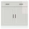 vidaXL Kitchen Base Cabinet High Gloss White Engineered Wood