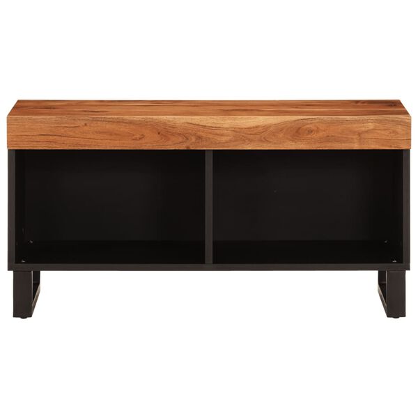vidaXL TV Cabinet Natural Wood Solid Acacia Wood Medium TV Cabinet