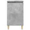 vidaXL Bedside Cabinet Concrete grey Engineered wood, solid eucalyptus wood