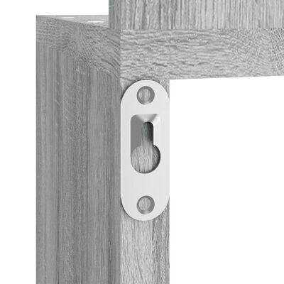 vidaXL Wall Corner Shelf Gray Sonoma 7.9"x7.9"x50.2" Engineered Wood