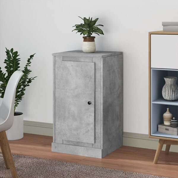 vidaXL Sideboard Concrete Grey Engineered Wood 14.8x13.8x26.6 in