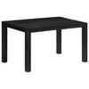 vidaXL Dining Table Black Solid Mango Wood Medium Industrial