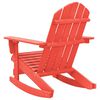 vidaXL Garden Rocking Chair Red Solid Fir Wood Medium Durable