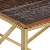 vidaXL Coffee Table Gold and natural wood