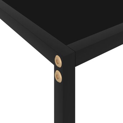 vidaXL Console Table Black 63"x13.8"x29.5" Tempered Glass