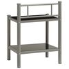 vidaXL Bedside Cabinet Set of 2 Grey and Black