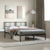 vidaXL Metal Bed Frame Black Powder-Coated Steel Full Metal Bed Frame