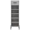 vidaXL Shoe Cabinet Concrete grey Engineered wood, iron, zinc alloy