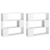 vidaXL Book Cabinet Room Divider High gloss white Engineered wood