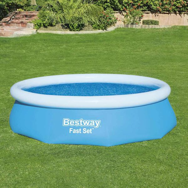 Bestway Solar Pool Cover Blue Polyethylene 120 in diameter Waterproof