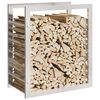 vidaXL Firewood Rack 19.7"x11"x22" Stainless Steel