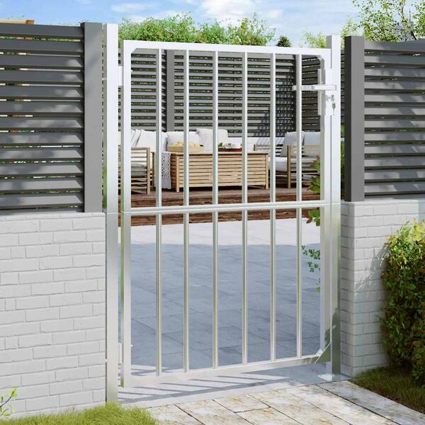 vidaXL Garden Gate 39.4" x 47.2" Stainless Steel