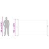 vidaXL Side Awning Cream Polyester (Screen), Steel (Stand) 63x118 in
