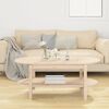 vidaXL Coffee Table Natural Wood Solid Pine Wood Medium Coffee Table