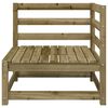 vidaXL Garden Sofa Natural Pine Impregnated Pine Wood Standard Modular