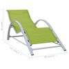 vidaXL Sunlounger Green Textilene Standard Sunlounger Rectangular