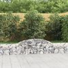 vidaXL Arched Gabion Baskets 15 pcs 118.1x11.8x40/60" Galvanised Iron