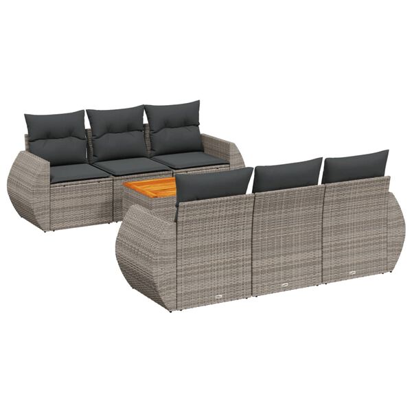 vidaXL Garden Sofa Set Gray