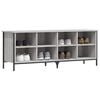 vidaXL Shoe Cabinet Grey sonoma Engineered wood, powder-coated steel Large