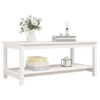 vidaXL Coffee Table White Solid Pine Wood Medium Coffee Table