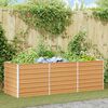 vidaXL Garden Raised Bed Silver Galvanized Steel Large Garden Raised Bed