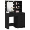vidaXL Dressing Table 2 pcs Black 50 x 41 x 135 cm Engineered wood
