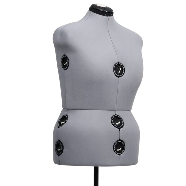 vidaXL Dress Form Grey and black Polyester, ABS L / 44-50 Dress Form