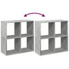 vidaXL Room Divider Bookcase Concrete Grey Engineered Wood Medium