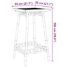 vidaXL Outdoor Bar Table Bamboo Tall Footrest Outdoor Bar Table Square