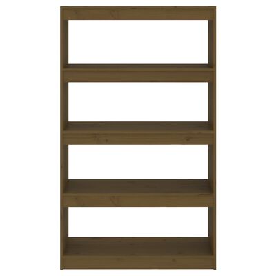 vidaXL Book Cabinet/Room Divider Honey Brown 31.5"x11.8"x53.3" Wood Pine