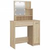 vidaXL Dressing Table Sonoma oak Engineered wood, acrylic Dressing Table