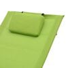vidaXL Sun Lounger with Pillow Green Textilene