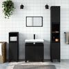vidaXL Bathroom Cabinet Black Engineered wood, iron Medium-sized cabinet