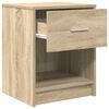 vidaXL Bedside Cabinet Sonoma Oak Engineered wood 15.7 x 13.4 x 19.7 in