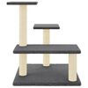 vidaXL Cat Tree Dark Grey Engineered wood, Plush, Sisal Medium Cat Tree
