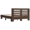 vidaXL Bed Frame Brown Oak Engineered Wood Small Double Tough
